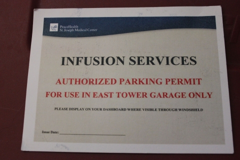 Infusion Services Authorized Parking Permit