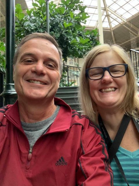 picture of author and husband at Opryland in Tennessee