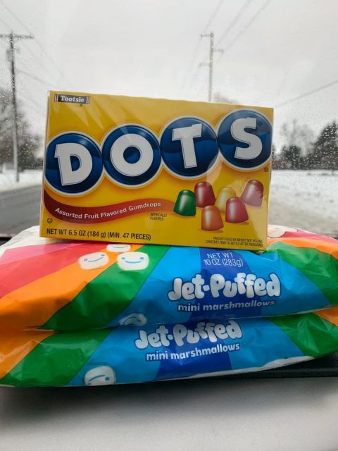 Marshmallows & Dots candy
